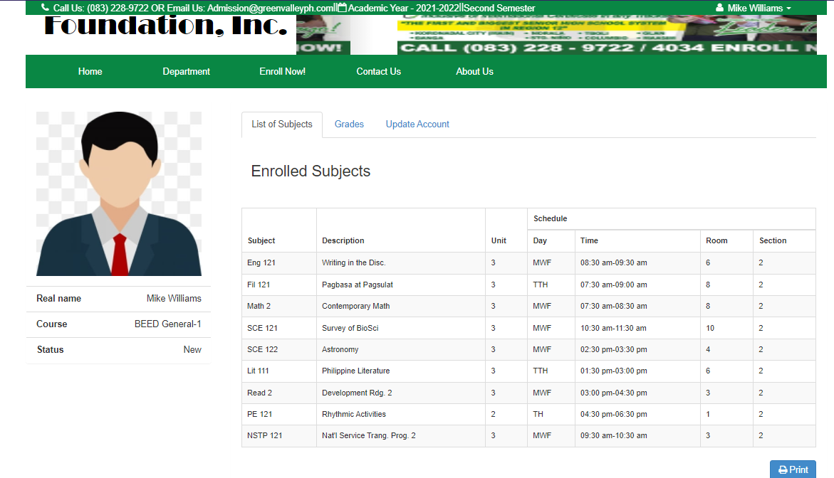 Enrollment System