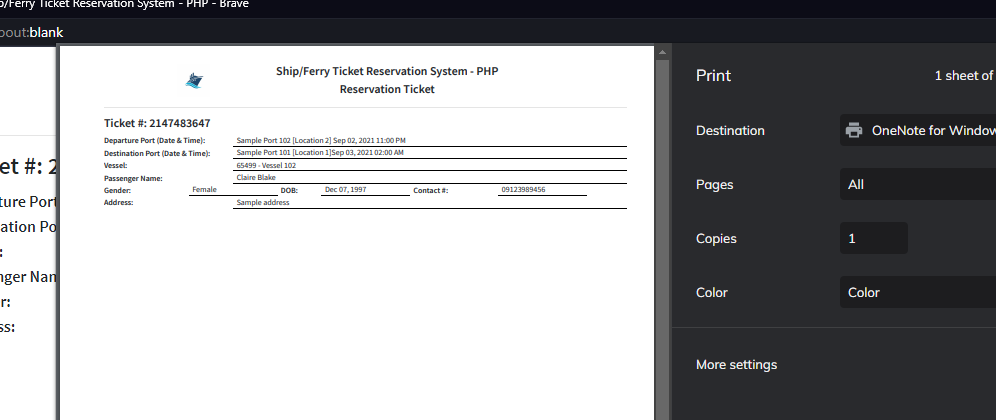 Ticket Reservation System