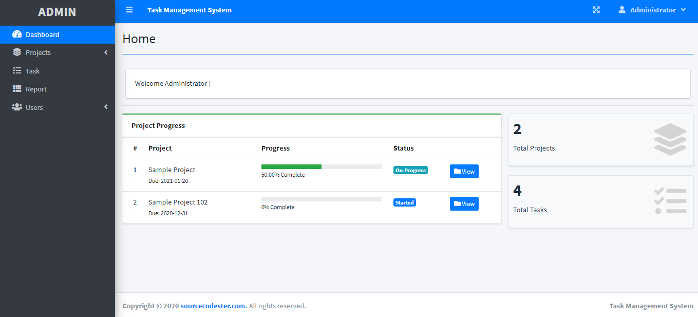 Code source mini php project Online voting