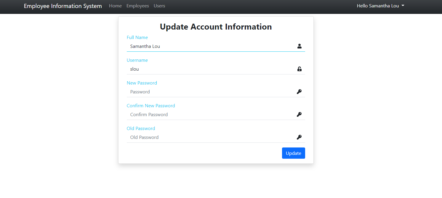 Simple Employees Information System