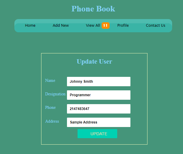 Phonebook Website