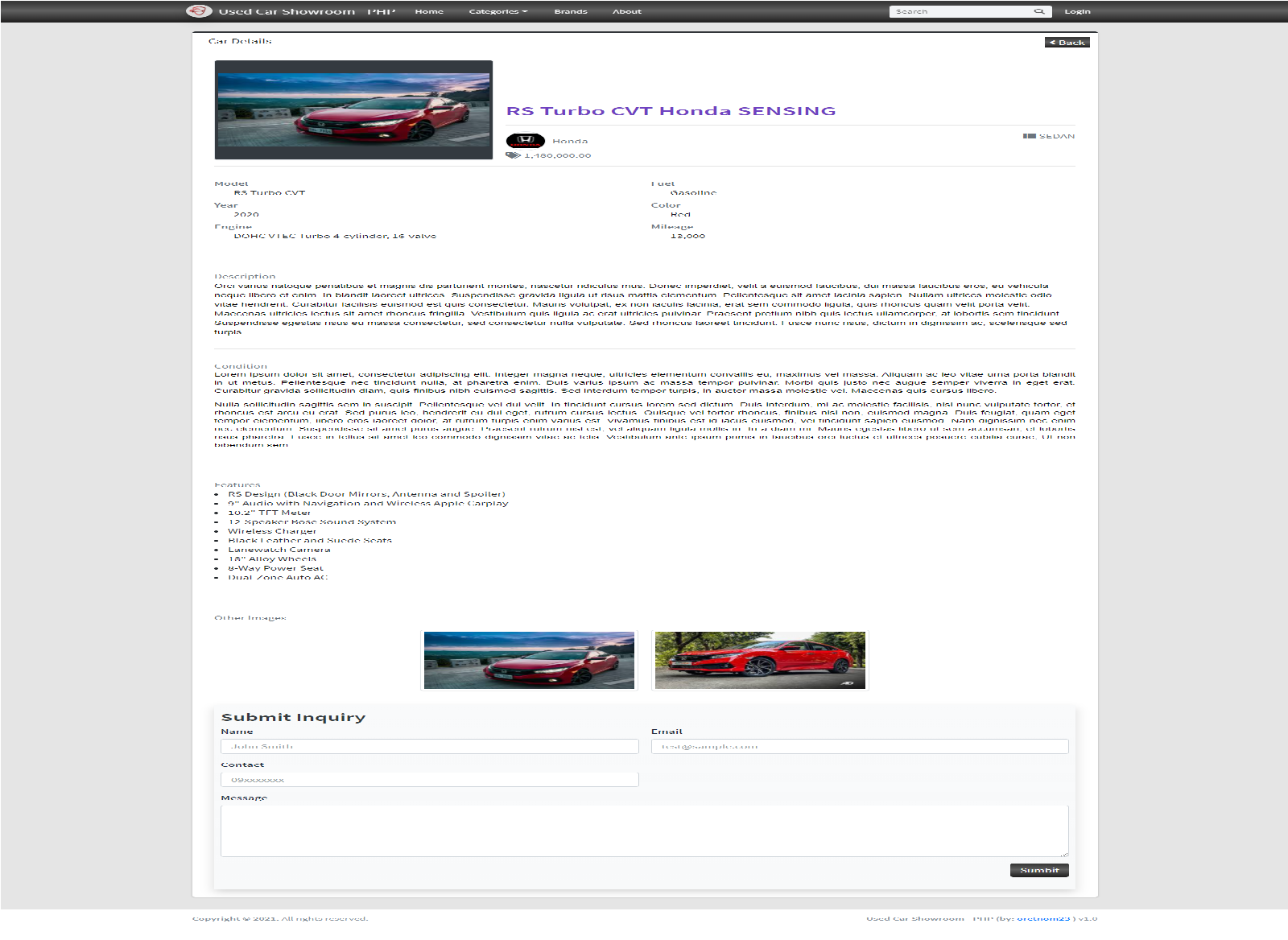 Online Pre-owned/Used Car Showroom Management System