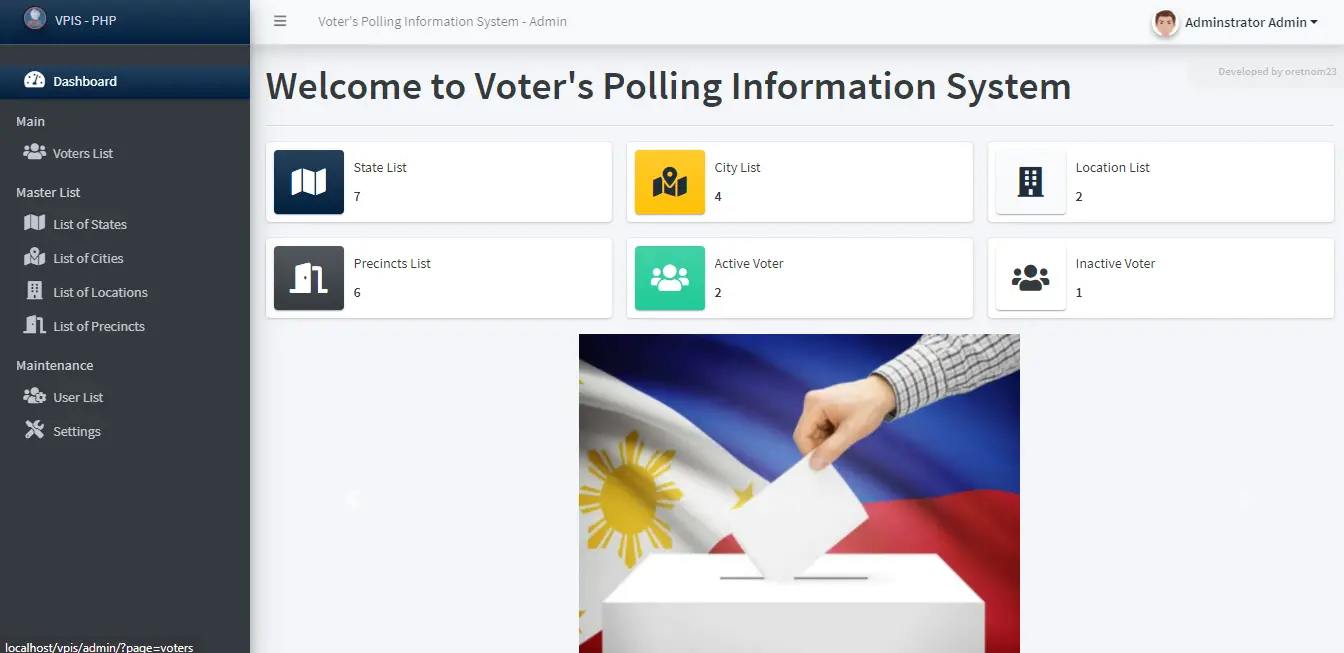Voter's Polling Information System