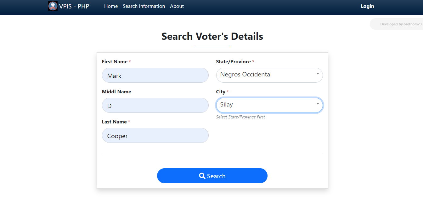 Voter's Polling Information System