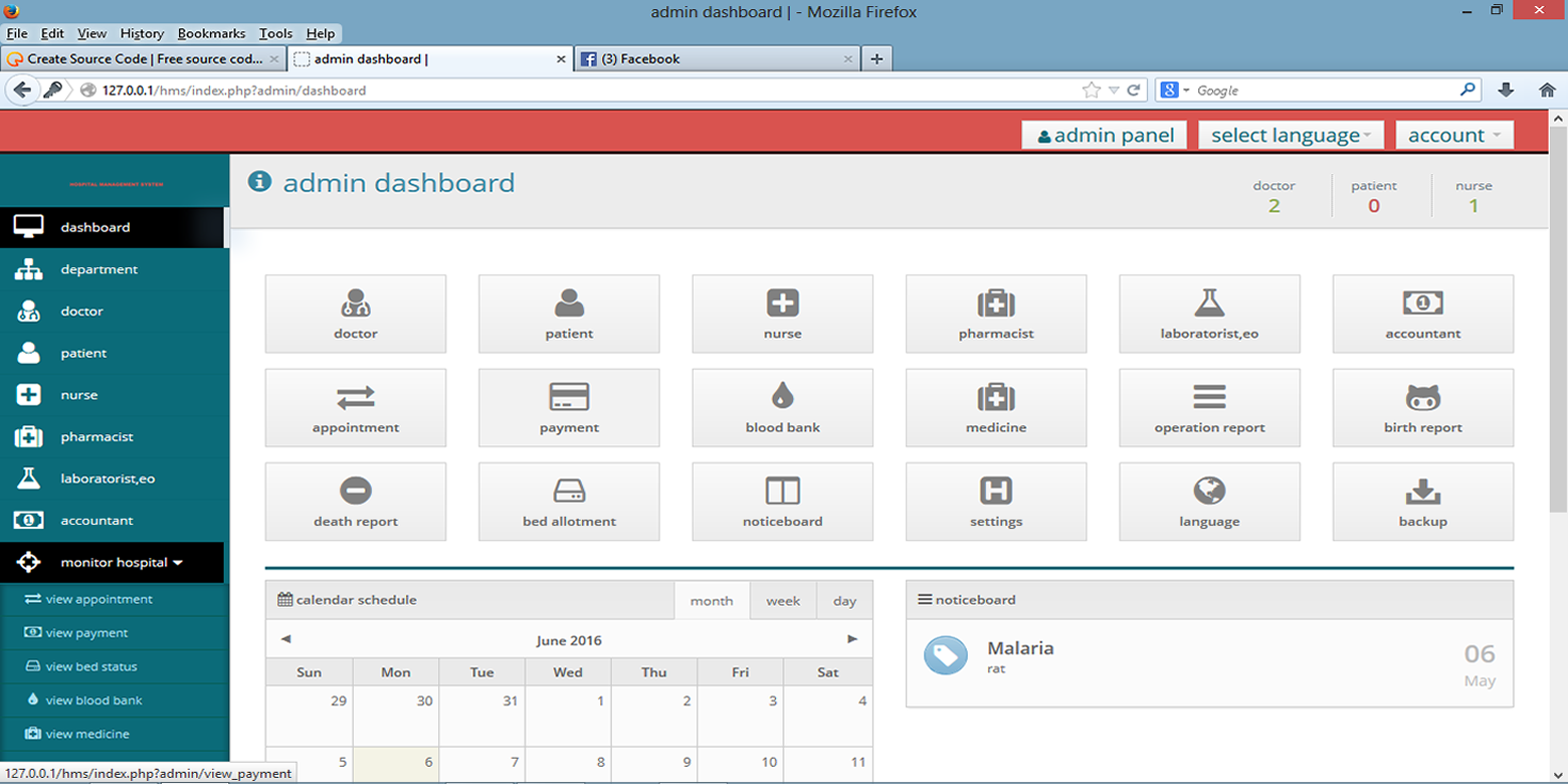 simple hospital management system project in java