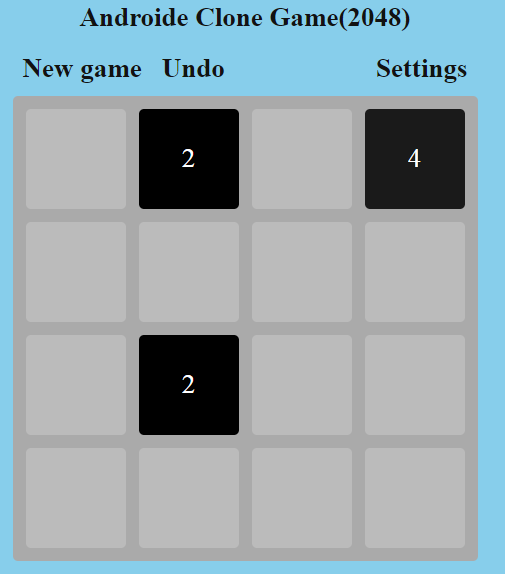 Android Clone Game(2048) in JavaScript Free Source Code | SourceCodester