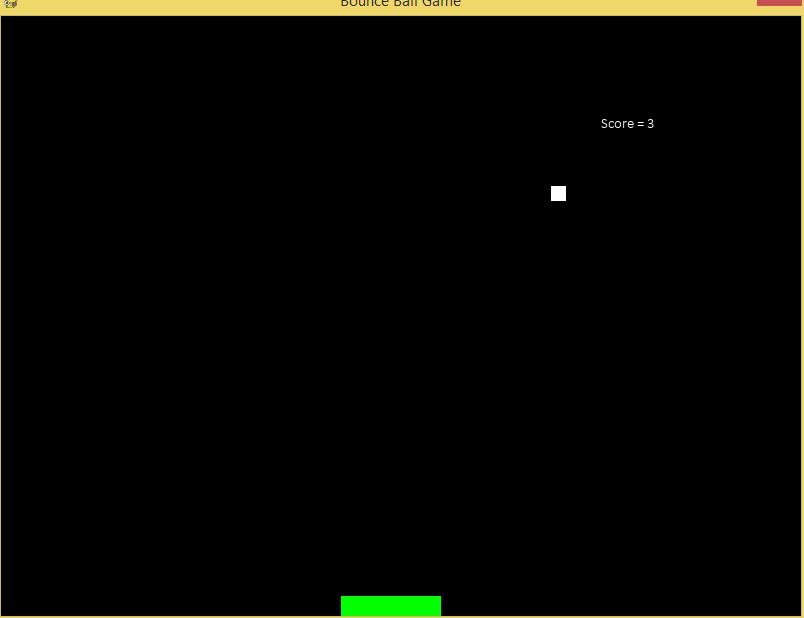 Stimulate bouncing game using Pygame - GeeksforGeeks
