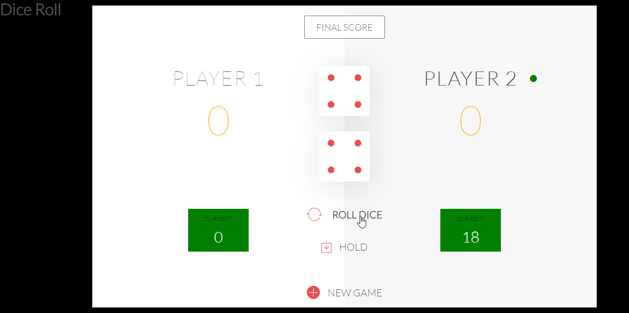 Dice Roll (Multiplayer) Game in JavaScript Free Source Code ...