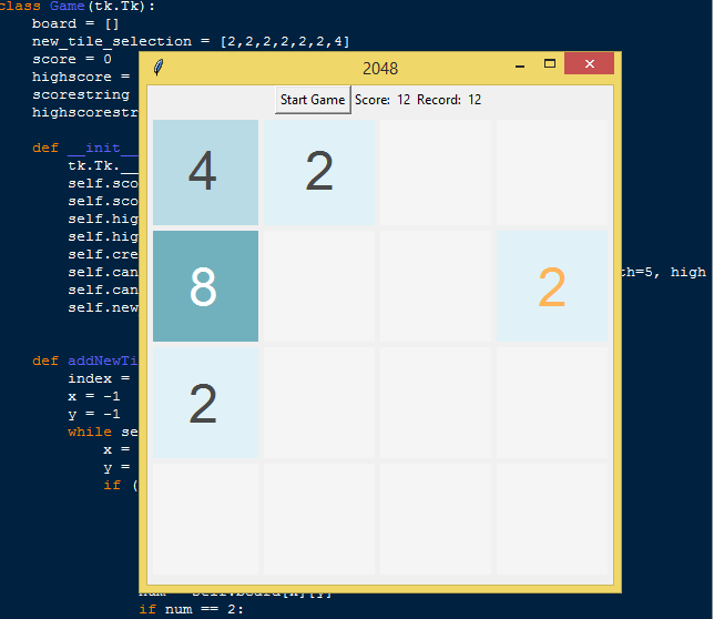 Simple Android Game(2048) in Python Free Source Code | SourceCodester