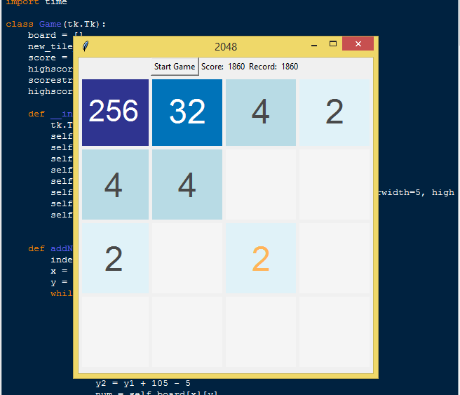 Simple Android Game(2048) in Python Free Source Code | SourceCodester