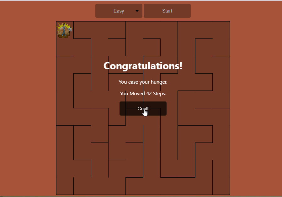 Simple Brain Game(The Maze) in JavaScript Free Source Code