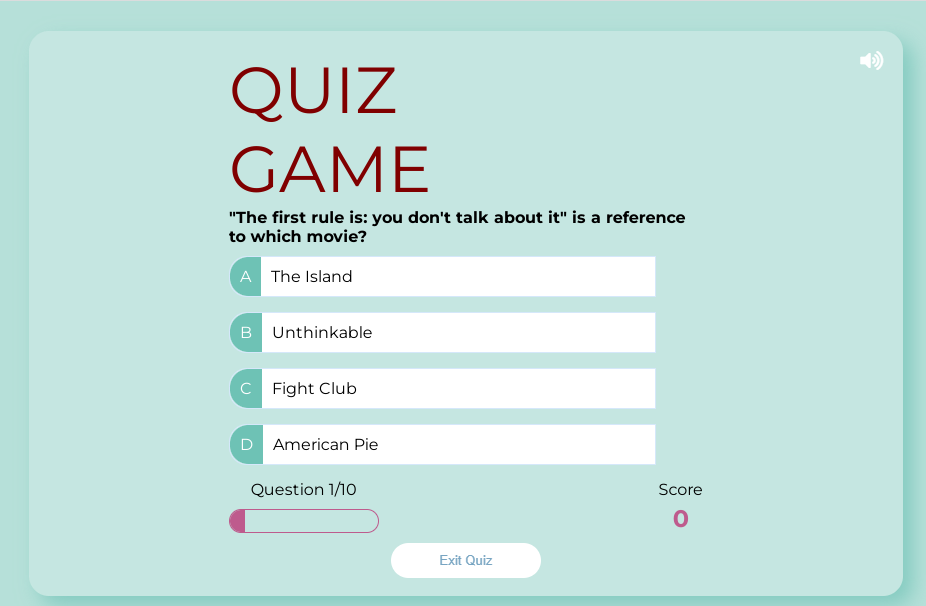Simple Quiz Game(Movie Edition) in JavaScript Free Source Code ...