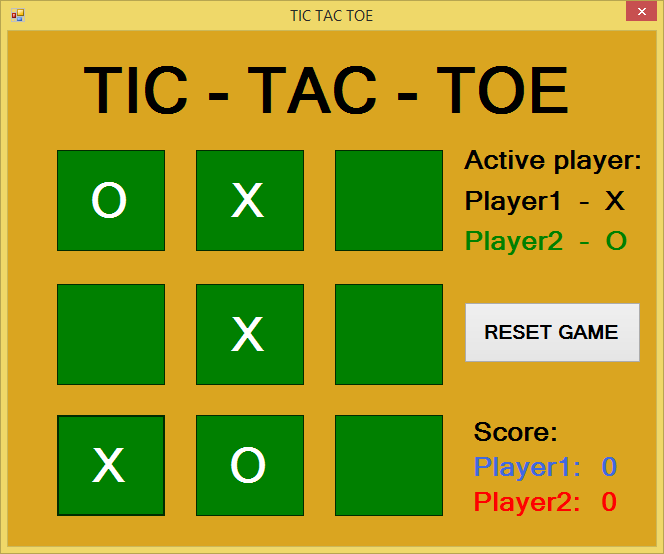 Tic Tac Toe Game in C# Free Source Code