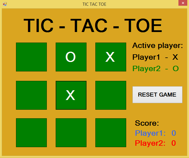 Tic Tac Toe Game in C# Free Source Code