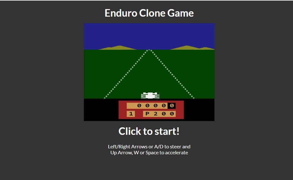 Enduro Clone Game Using HTML, CSS, and JavaScript with Source Code ...