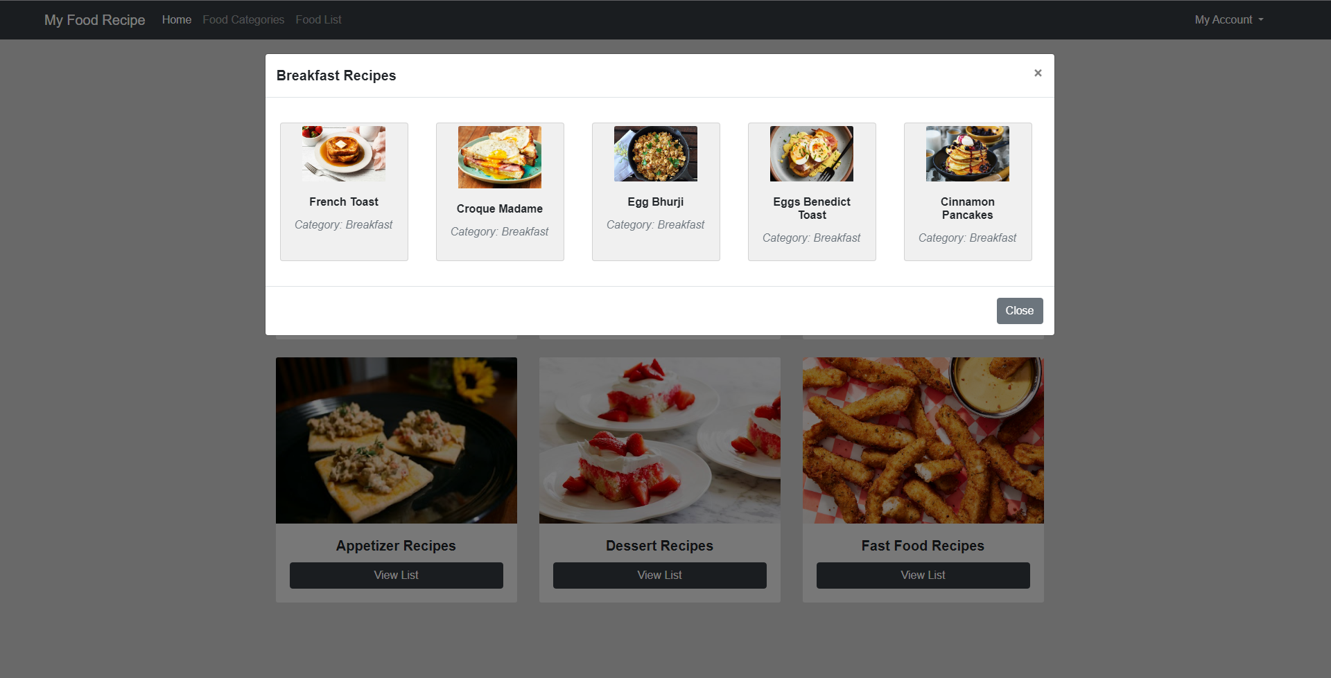 My Food Recipe