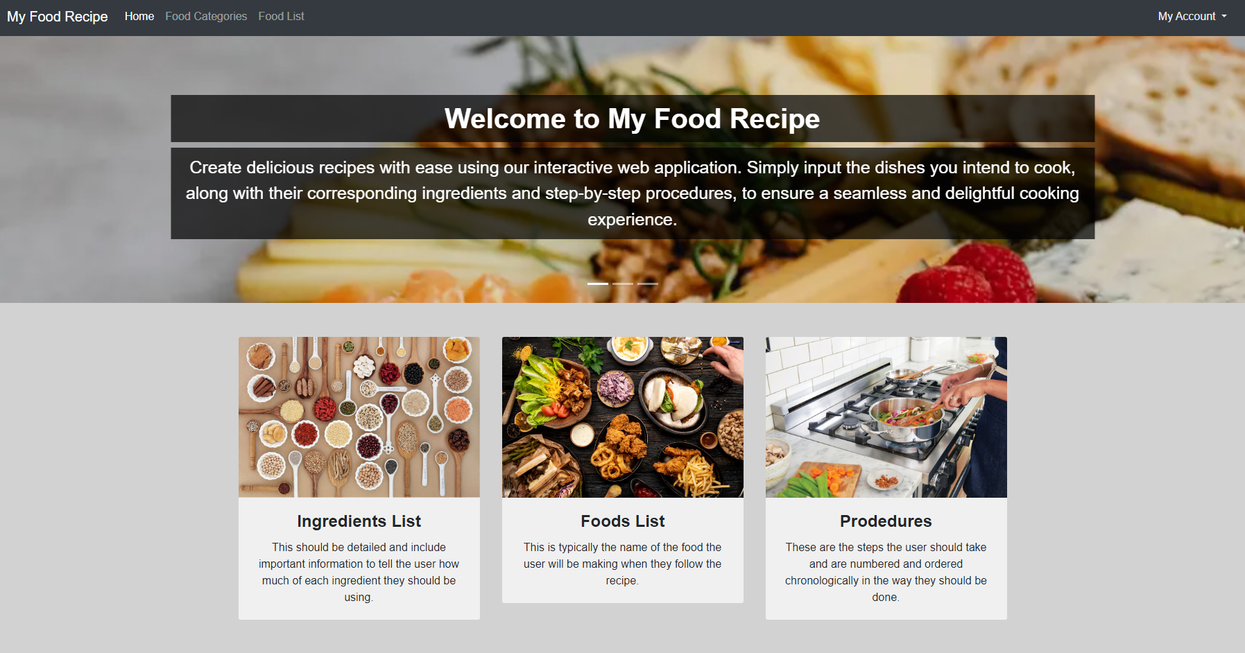 My Food Recipe