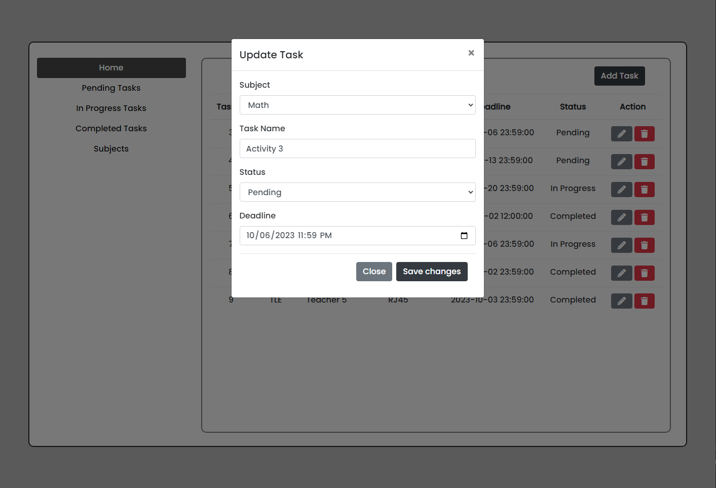 Update Task