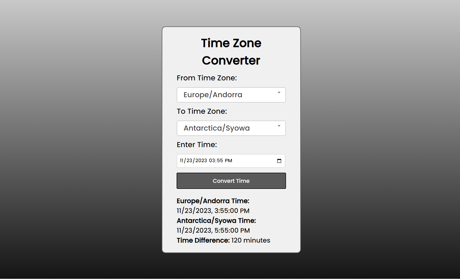 Convert 23 hours 55 minutes outlet