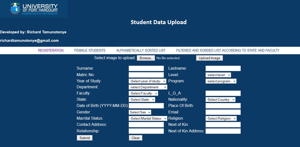 Student Registration System | Free source code, tutorials ...