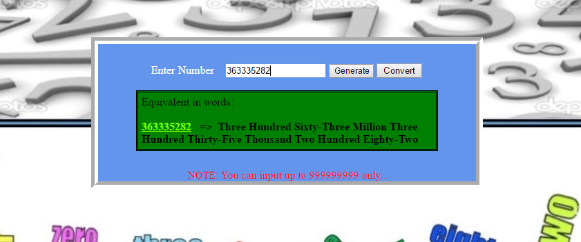 untitled - How to Convert Number to Words using PHP - Free Source Code