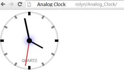 result 12 - Simple Analog Clock Using HTML/CSS - Free Source Code