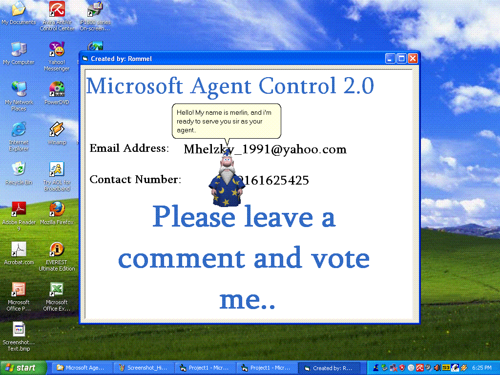 Microsoft Agent Control  | Free Source Code Projects and Tutorials