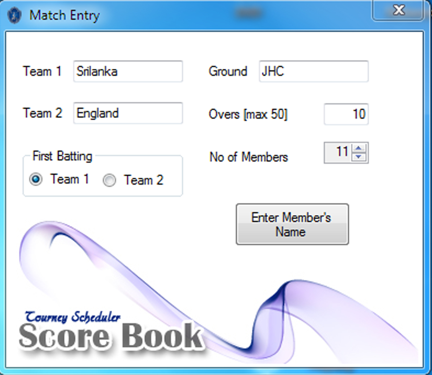 Cricket Score Card SourceCodester