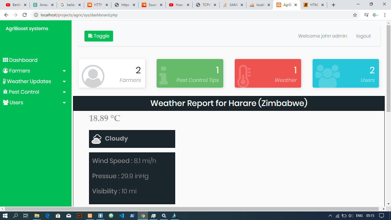 AgriBoost: Agricultual System Using PHP