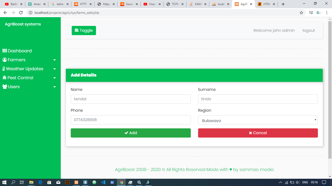 AgriBoost: Agricultual System Using PHP
