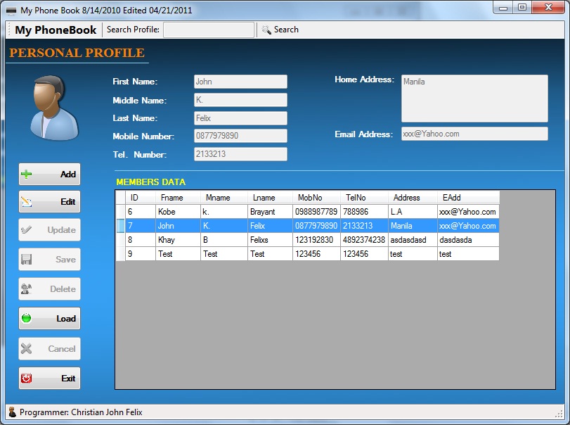 Updated Phone Book System Using Ado Net Oop Free Source