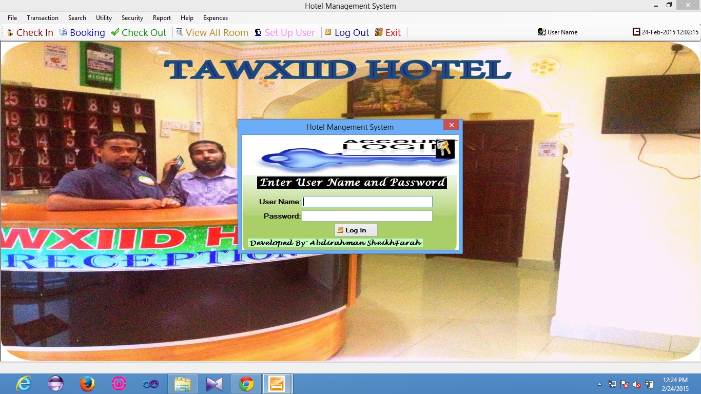 hotel management system project in java eclipse with source code