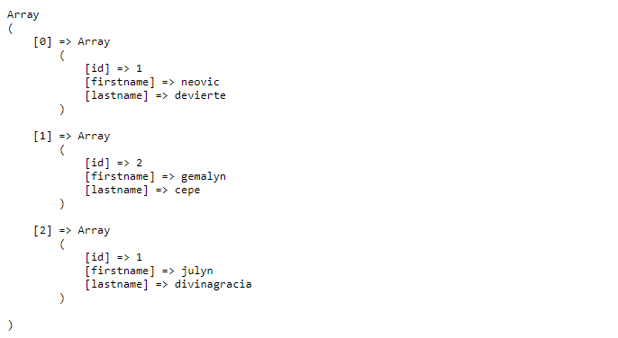 php array