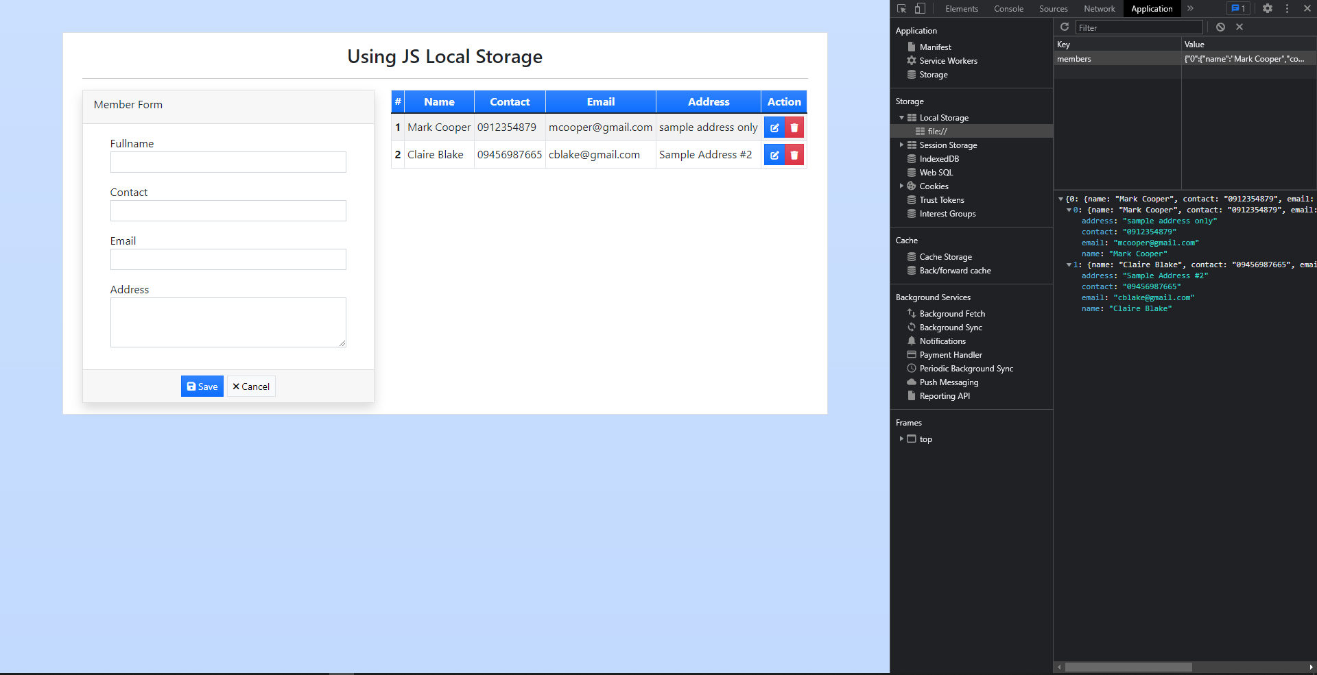 window.localStorage()