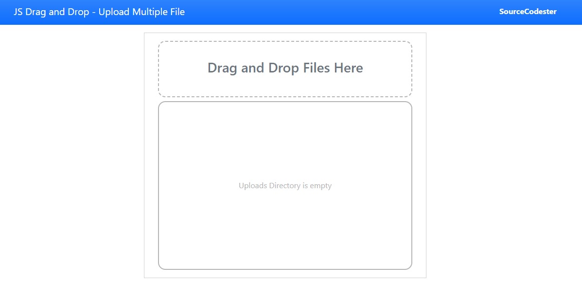 >Drag-and-Drop Multiple File Upload