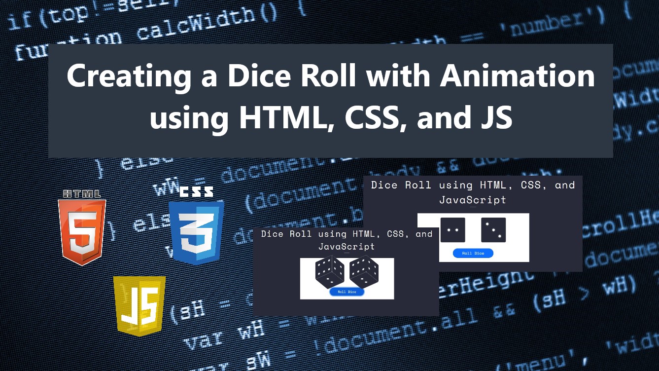 JavaScript Tutorial - Dice Roll Programming For Web Browser Games 