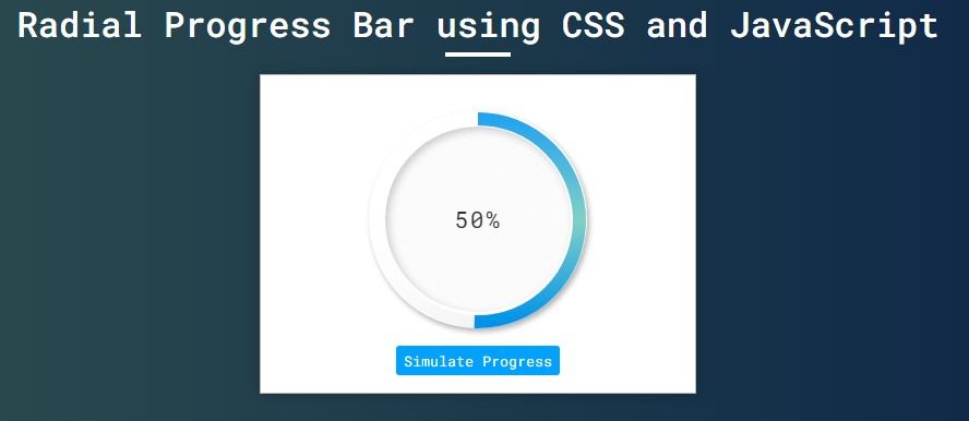 Radial Progress Bar using CSS and JS