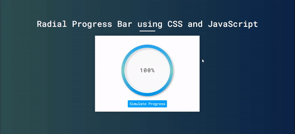 Radial Progress Bar using CSS and JS