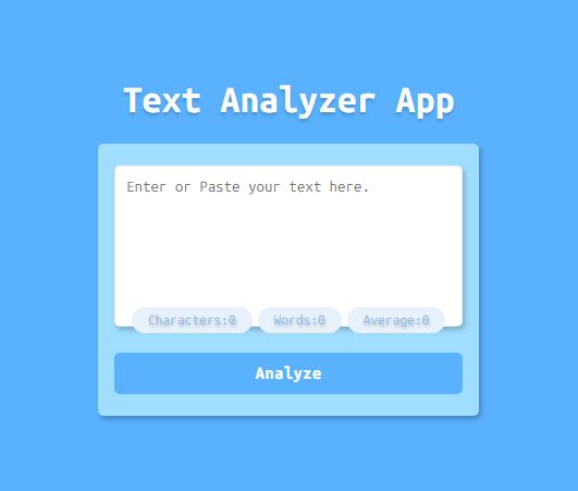 Simple Text Analyzer Tool with HTML, CSS, and JavaScript