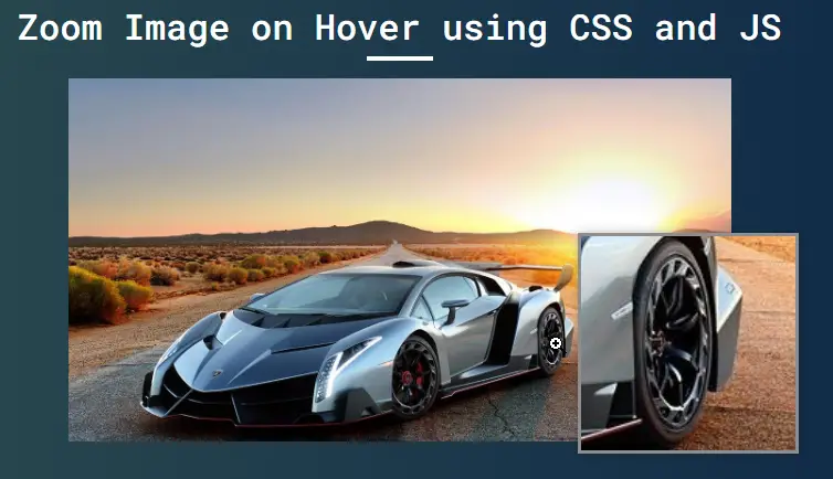 Zoomed Image Overlay using CSS and JavaScript