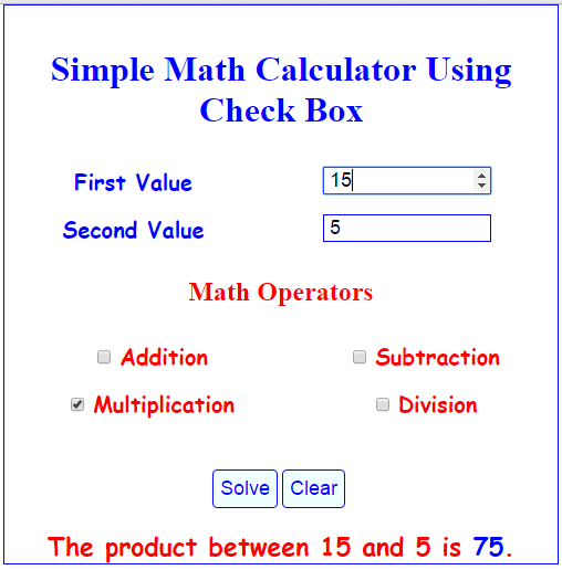 Multiplication Result