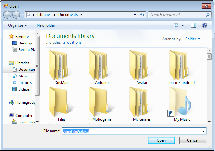 Open file Dialog