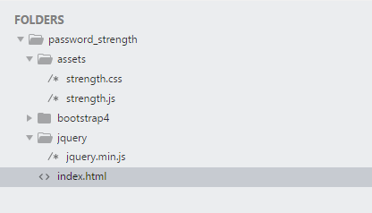 file structure for password strength