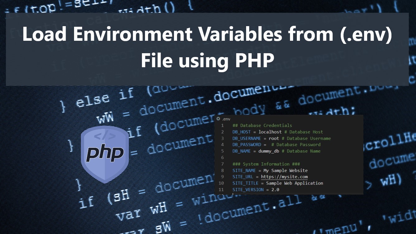 Load Environment Variables from (.env) File using PHP Tutorial