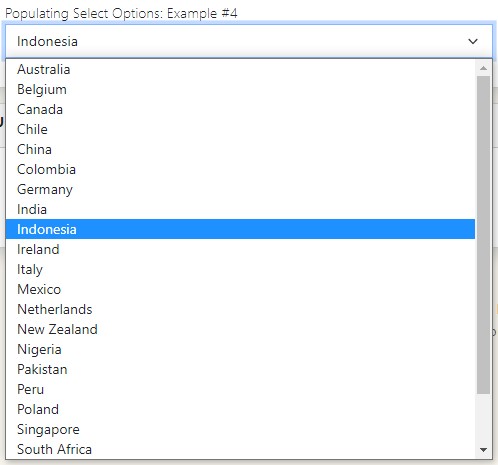 Populating SELECT Element with Data from MySQL Database