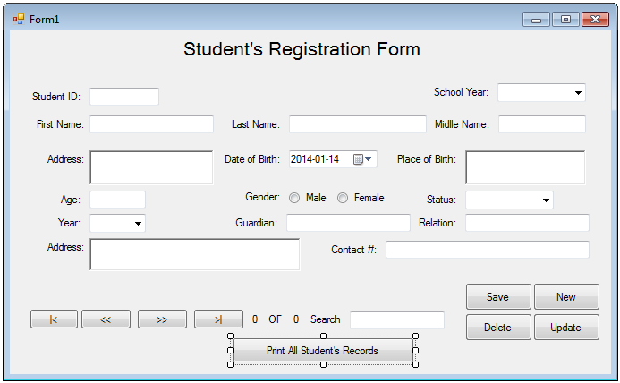 Form reg