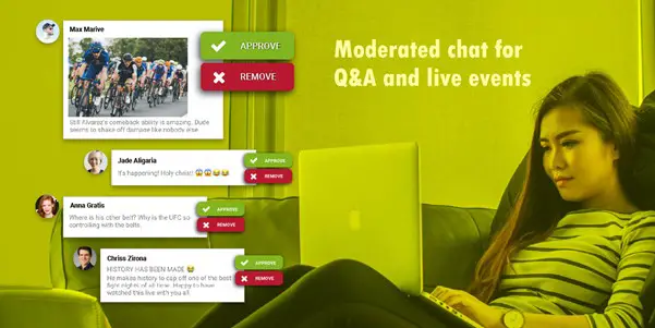 Moderated chat for live Q&A and Web Events