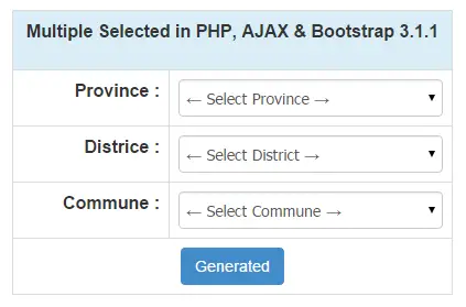 Multiple Select In Php Ajax Bootstrap 3 1 1 Free Source Code Projects Tutorials