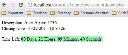 countdowns html
