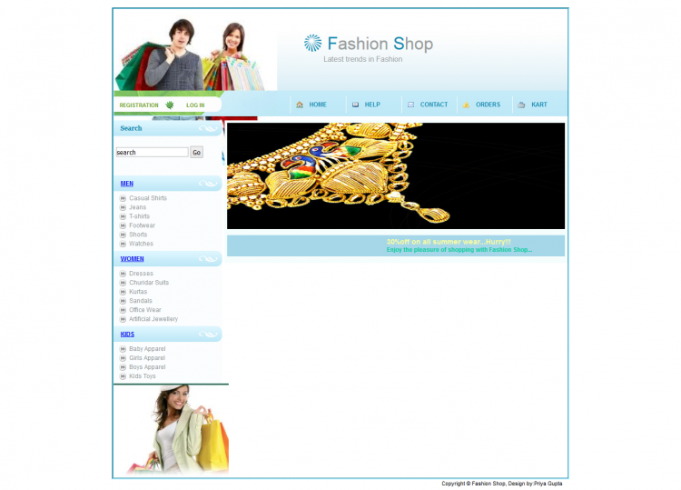 online shopping web application project in java